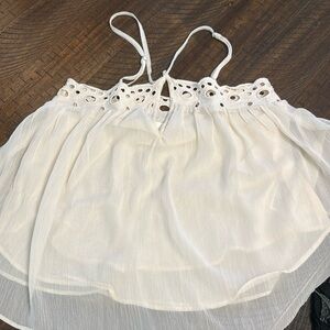 Lace flowy tank